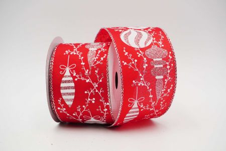 Подвесные рождественские украшения лента_KF6779G-7_Красный